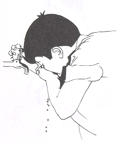 Steg 4 Sniff vannet inn i neseborene med din høyre hånd, og sniff det ut med din venstre. Gjør dette 3 ganger. NB: Du kan kombinere steg 3 og 4. 